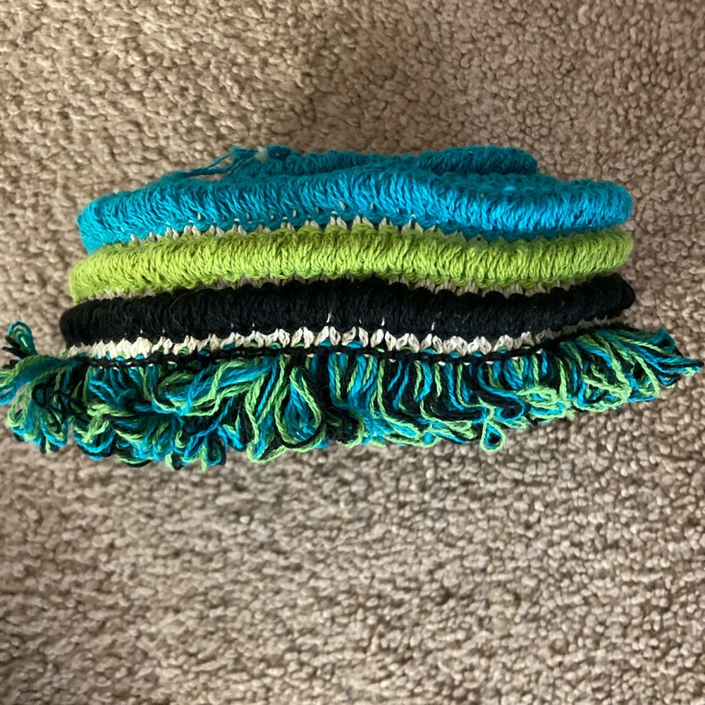 Fringe in Teal, Lime & Black